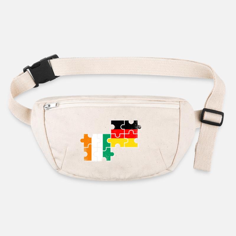 Elfenbeinküste Deutschland Herzschlag Flagge Stanley/Stella recycelte Gürteltasche