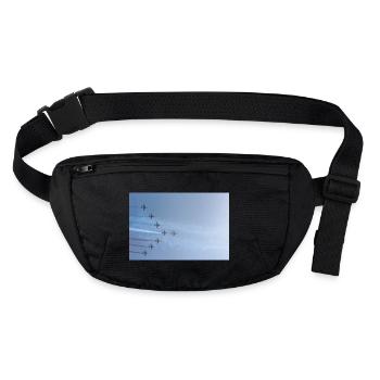 Patrouille de France air show in formation - Stanley/Stella recycled Hip Bag  - black - Front