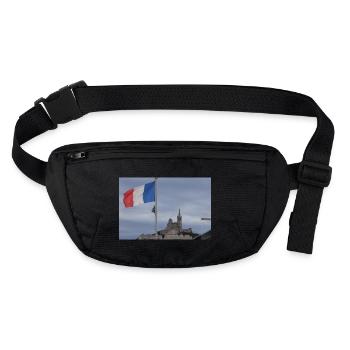 Notre dame de la garde Marseille France - Stanley/Stella recycled Hip Bag  - black - Front