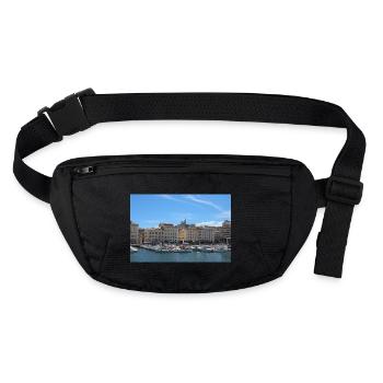 Notre Dame de la Garde in Marseille, France - Stanley/Stella recycled Hip Bag  - black - Front