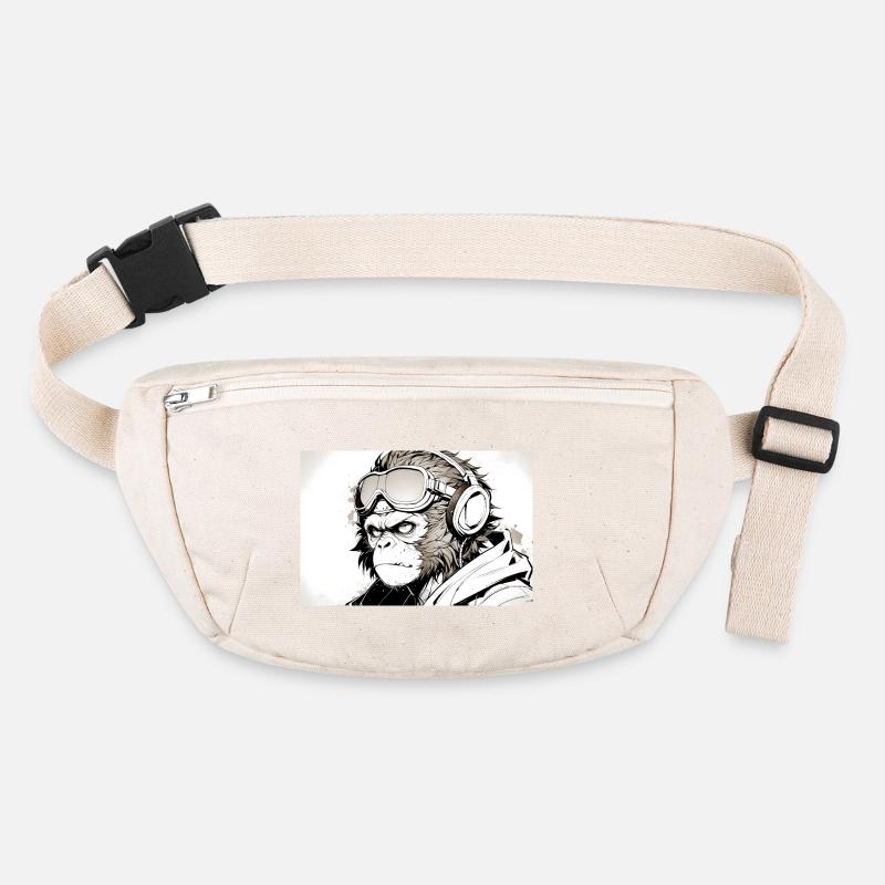 Cooler Affe im futuristischen Stil Stanley/Stella recycelte Gürteltasche