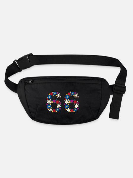 Fleurs 66 - Sac banane recyclé Stanley/Stella - noir - Devant