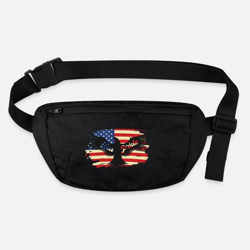 American Pride Eagle on Flag Stanley/Stella recycled Hip Bag 
