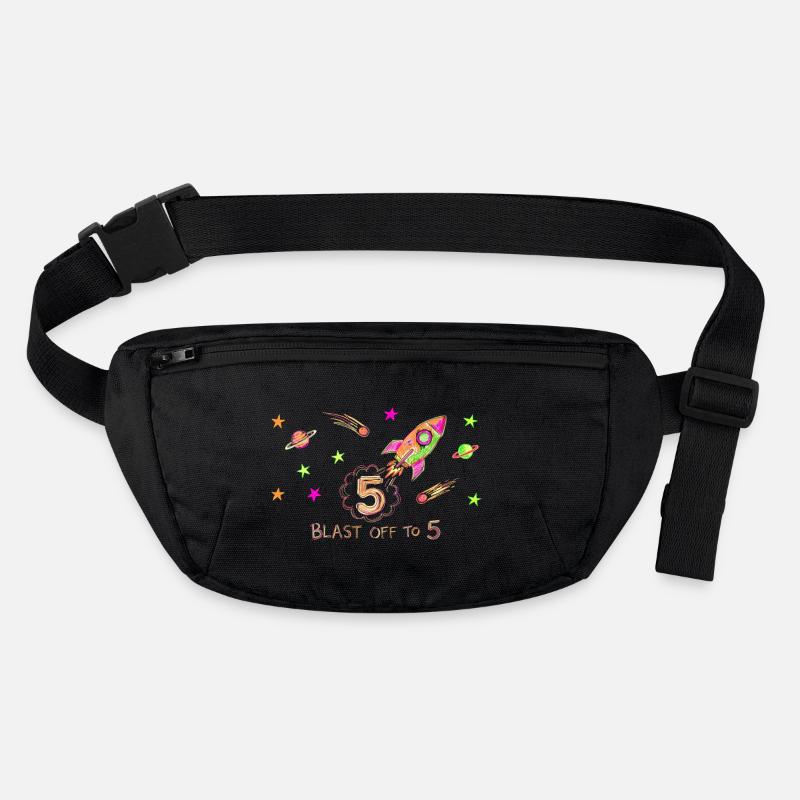 Blast Off To 5 Rocket Drawing Stanley/Stella recycled Hip Bag 