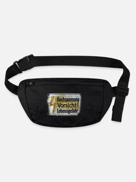 DK Vintage Schild - Stanley/Stella recycelte Gürteltasche - Schwarz - Vorne