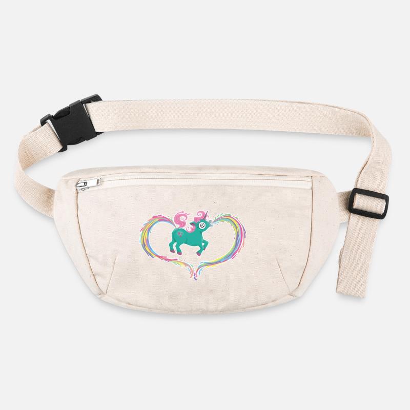 Einhorn Kotze Kacke Regenbogen Stanley/Stella recycelte Gürteltasche