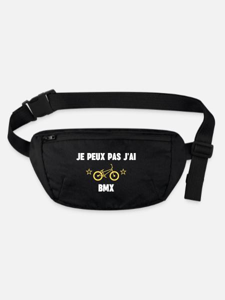 je peux pas j'ai bmx - Sac banane recyclé Stanley/Stella - noir - Devant