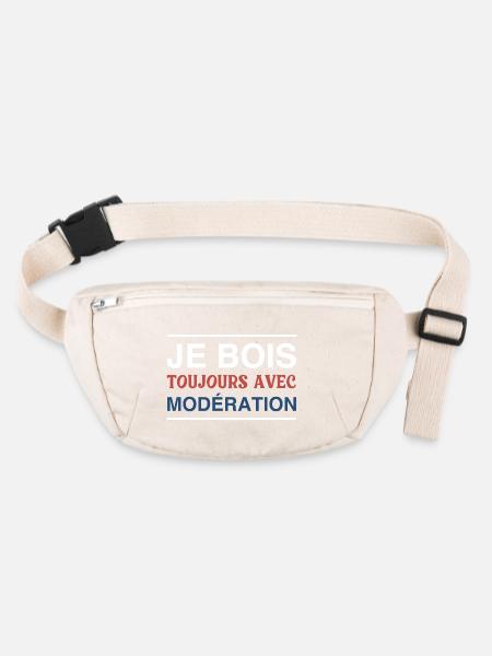 I always drink in moderation - Stanley/Stella recycled Hip Bag  - natural - Front