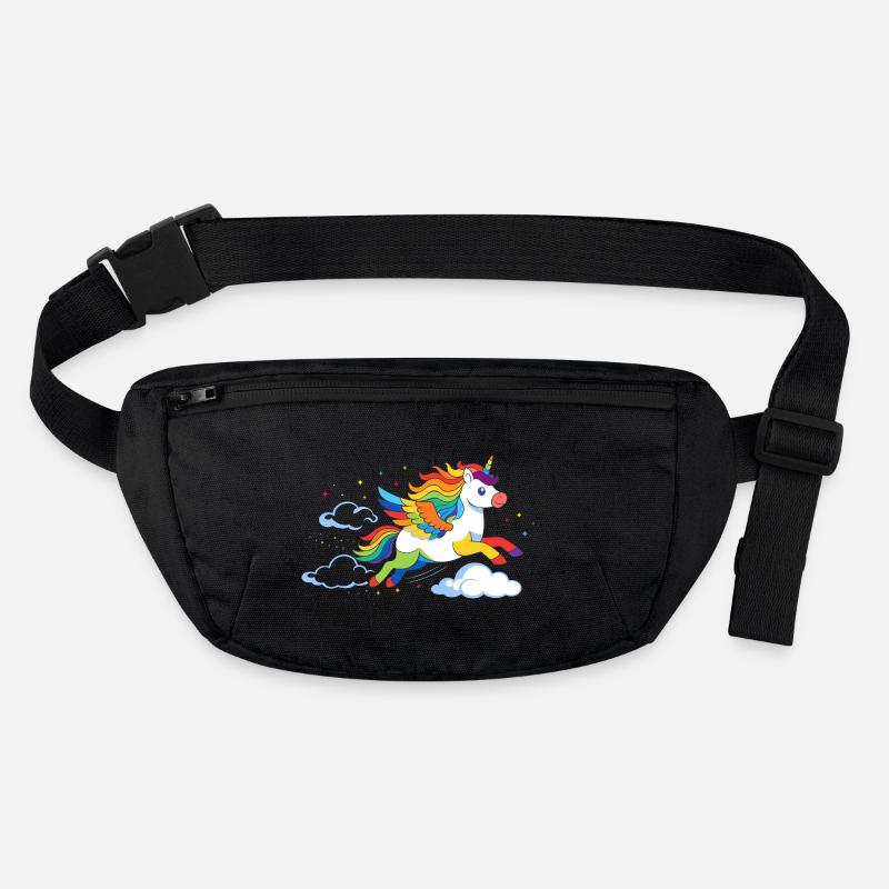 Fliegendes Regenbogen Einhorn – Magisches Motiv Stanley/Stella recycelte Gürteltasche