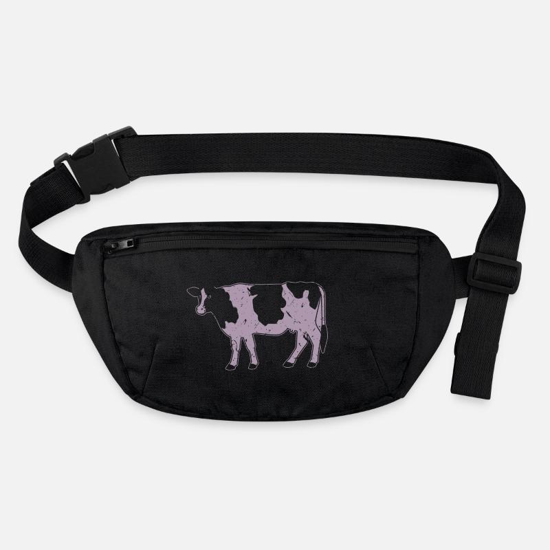 Cow Silhouette Farm Grunge Style Stanley/Stella recycled Hip Bag 