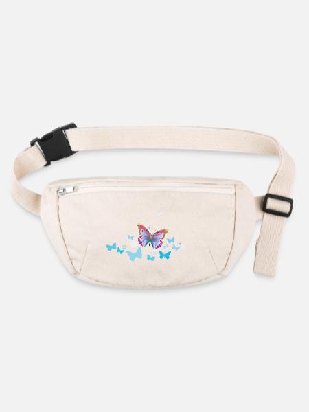 Butterflies Butterflies Insects Spring Summer - Stanley/Stella recycled Hip Bag  - natural - Front