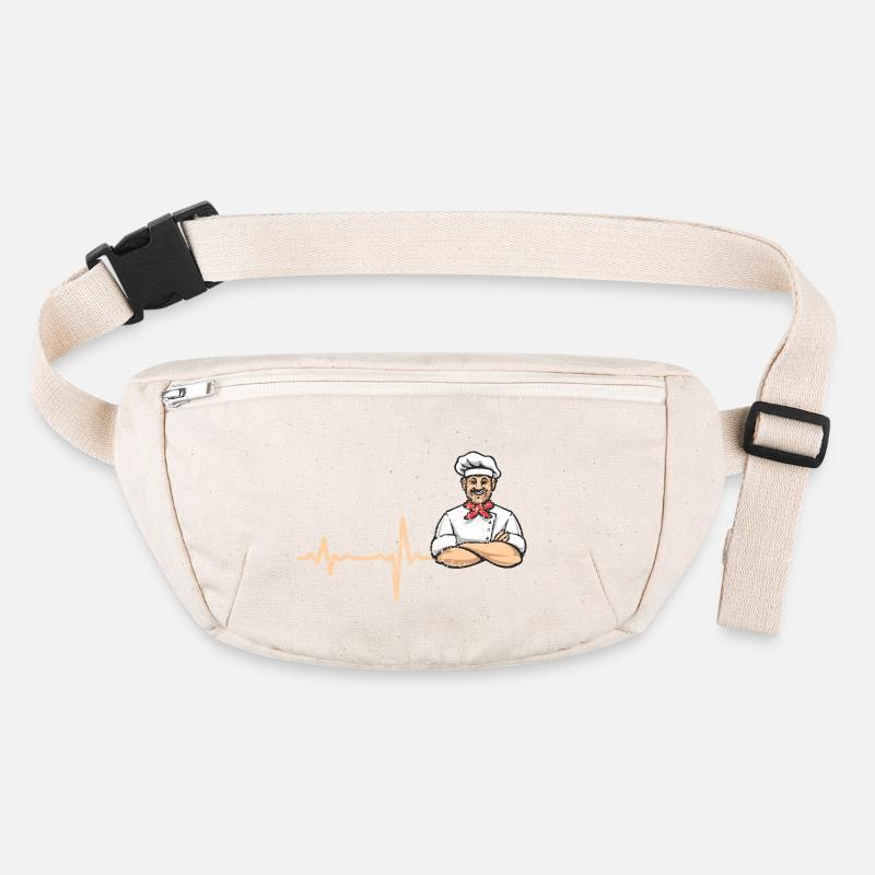 Heartbeat chef pizza maker - gift Stanley/Stella recycled Hip Bag 