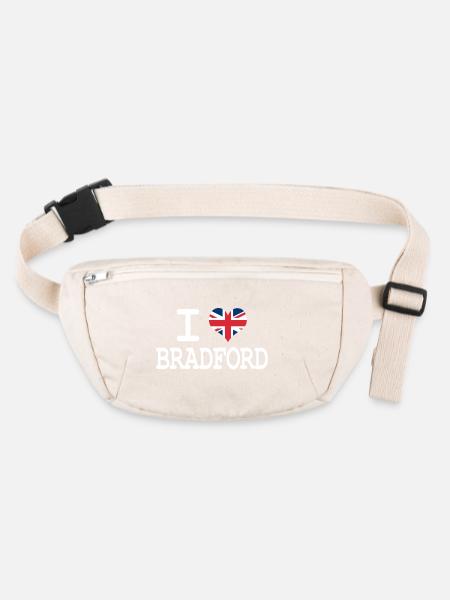 i love Bradford - Stanley/Stella recycled Hip Bag  - natural - Front