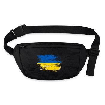 Drapeau ukrainien utilisé - Sac banane recyclé Stanley/Stella - noir - Devant