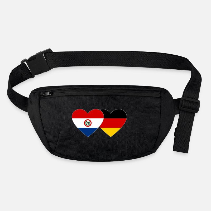 Paraguay Allemagne Drapeau du cœur Sac banane recyclé Stanley/Stella