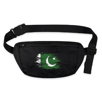 Drapeau pakistanais utilisé - Sac banane recyclé Stanley/Stella - noir - Devant