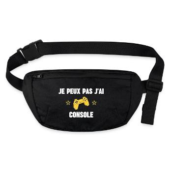 je peux pas j'ai console - Sac banane recyclé Stanley/Stella - noir - Devant