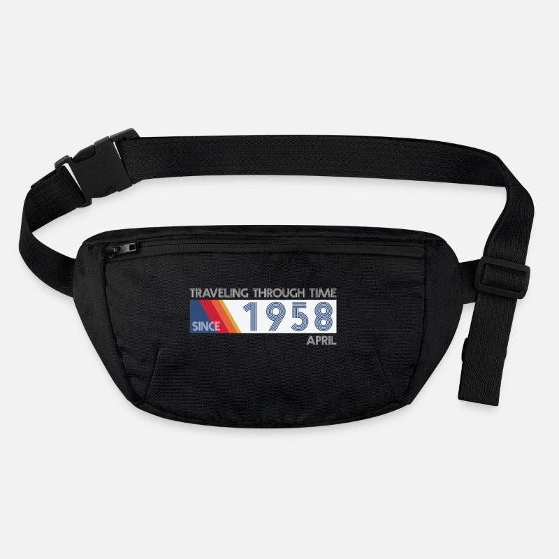 Funny Zeitreise Geburtstags Design April 1958 Stanley/Stella recycelte Gürteltasche