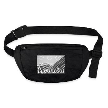 Launiu - Sac banane recyclé Stanley/Stella - noir - Devant