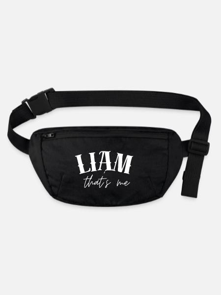 Liam Name Gifts Liam First Name - Stanley/Stella recycled Hip Bag  - black - Front