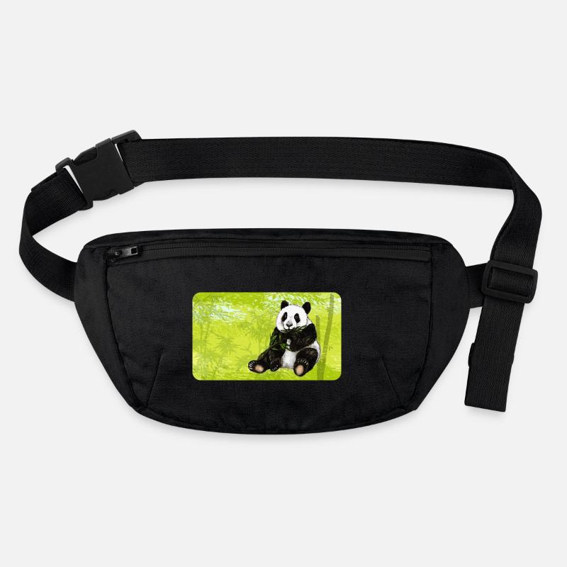 Ours panda mignon avec bambou dans la forêt de bambous Sac banane recyclé Stanley/Stella