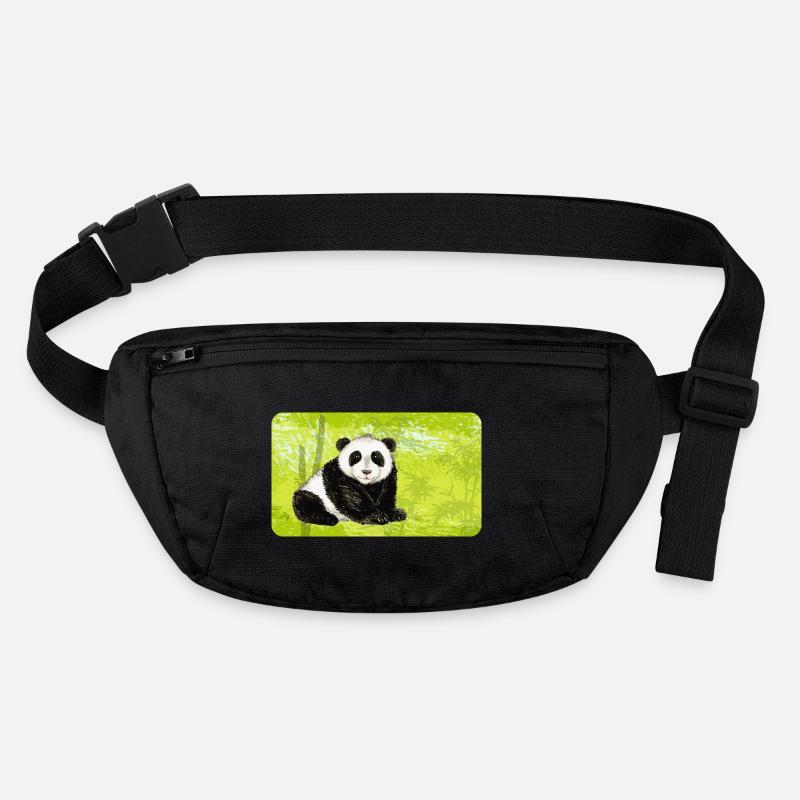 Großer Papa Panda Bär im Bambuswald Stanley/Stella recycelte Gürteltasche