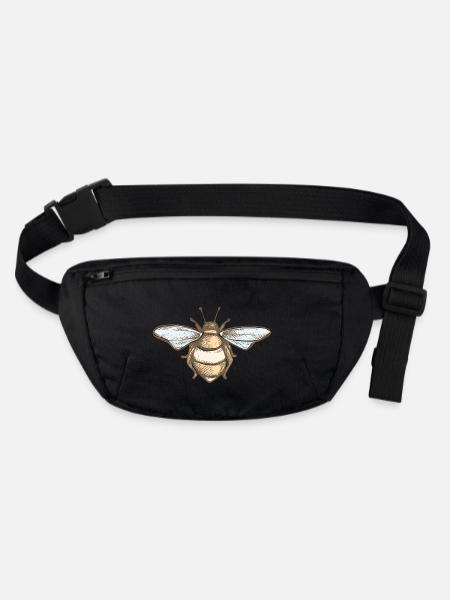 Abeeille - Sac banane recyclé Stanley/Stella - noir - Devant