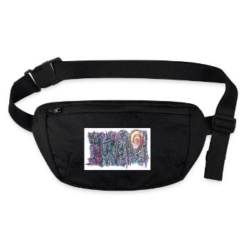 240723 02 - Stanley/Stella recycelte Gürteltasche - Schwarz - Vorne