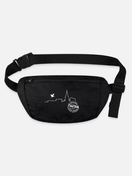 Eggesin Silhouette - Stanley/Stella recycled Hip Bag  - black - Front