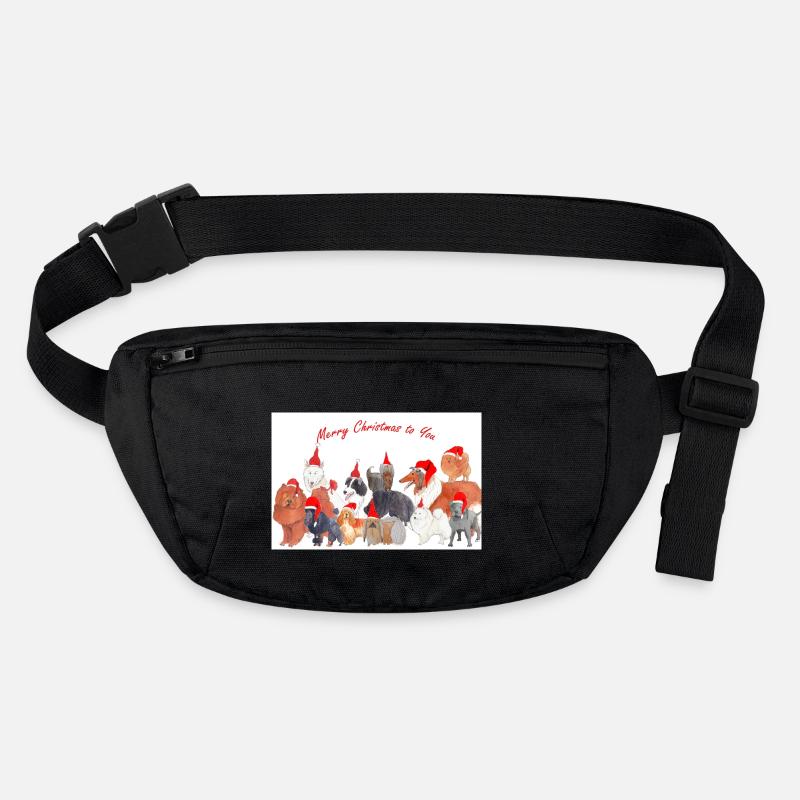 Chiens de Noël 1 autocollant Sac banane recyclé Stanley/Stella