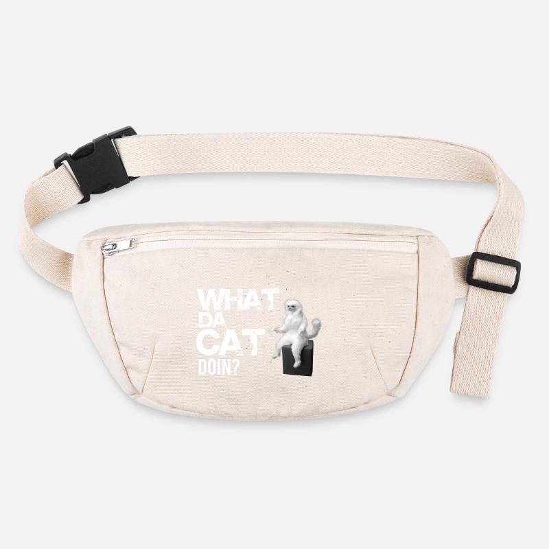 What da Cat Doing, design de chat amusant Sac banane recyclé Stanley/Stella
