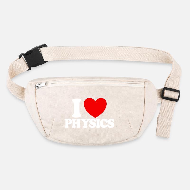 I Love Physics (Red Heart) Funny Physics Stanley/Stella recycled Hip Bag 