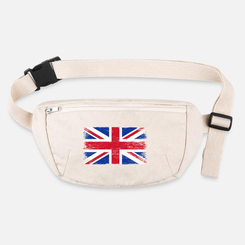 Distressed Union Jack Print Stanley/Stella recycled Hip Bag 
