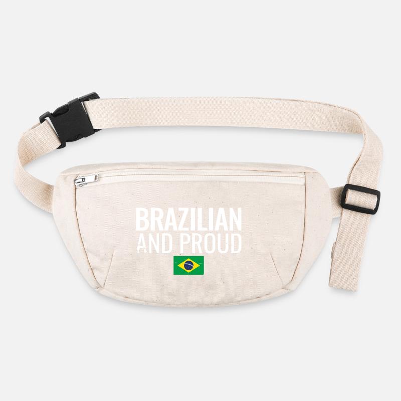 Drapeau brésilien et fier du Brésil Sac banane recyclé Stanley/Stella