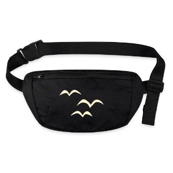 Safe travels! Migratory birds Birds Have a good flight ! three - Stanley/Stella recycled Hip Bag  - black - Front