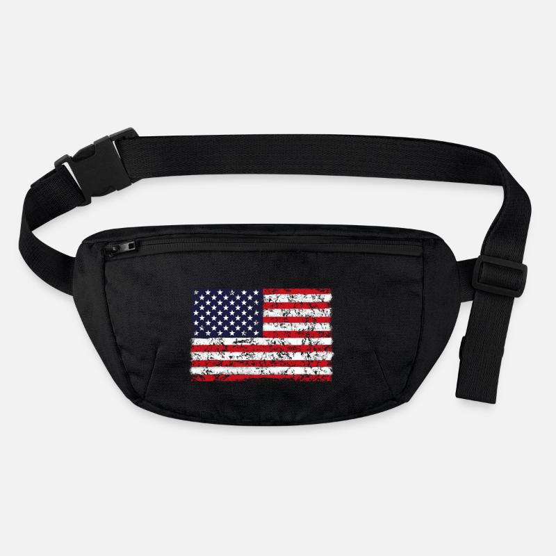 FLAGGE VON AMERIKA retro Stanley/Stella recycelte Gürteltasche