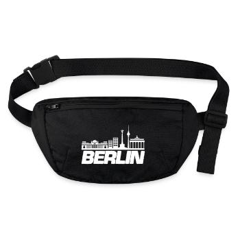 berlin skyline 1 - Stanley/Stella recycelte Gürteltasche - Schwarz - Vorne