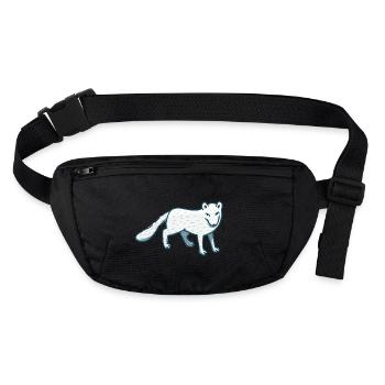 Renard arctique debout - Sac banane recyclé Stanley/Stella - noir - Devant