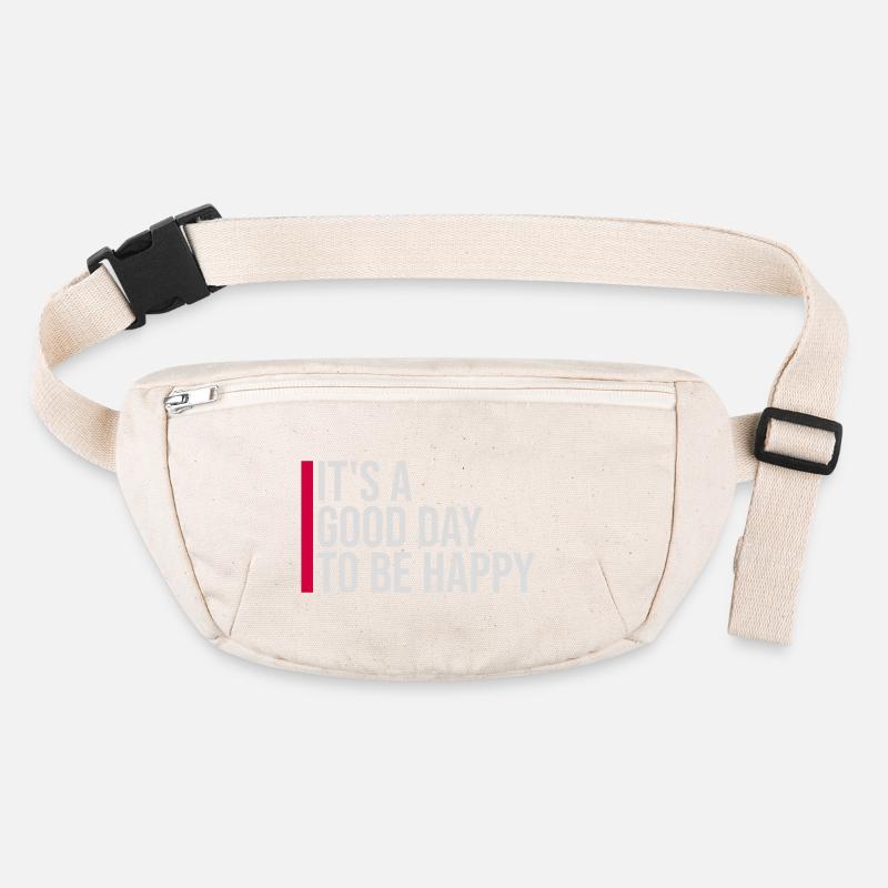 Good Day Be Happy Positiv Motivation Glück Spruch Stanley/Stella recycelte Gürteltasche