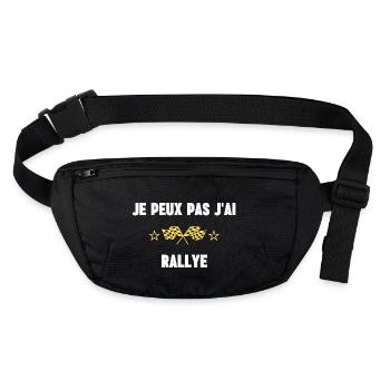 je peux pas j'ai rallye - Sac banane recyclé Stanley/Stella - noir - Devant