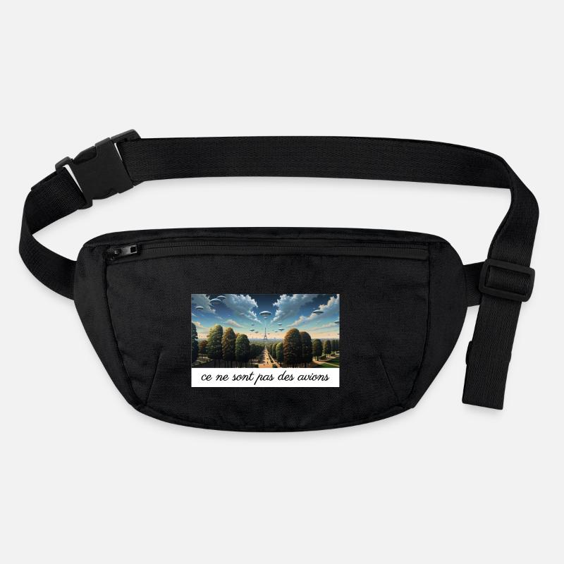 UFOs over Paris - Magritte Stanley/Stella recycled Hip Bag 