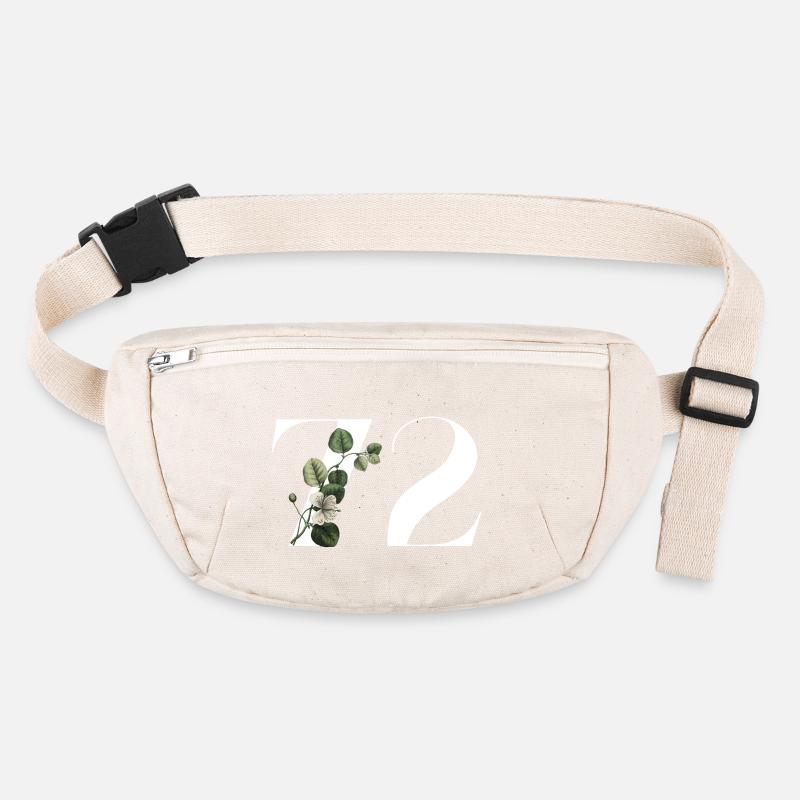 Nummer 72 Blumengrün - 72. Blumengeburtstag Stanley/Stella recycelte Gürteltasche