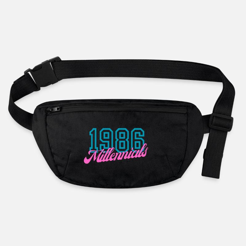 1986 Millennials Retro Numeric Design Stanley/Stella recycled Hip Bag 