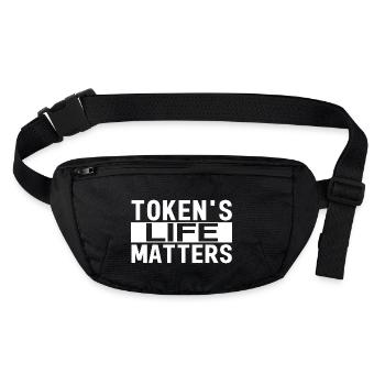 Token's Life Matters - Stanley/Stella recycled Hip Bag  - black - Front