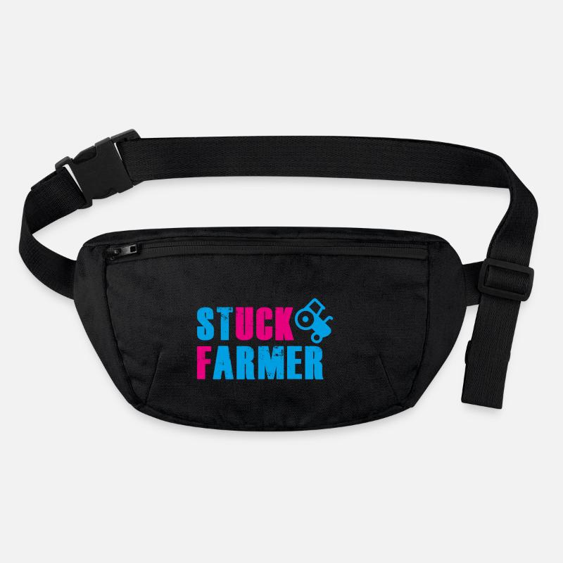 STUCK FARMER BLUE PINK - Stanley/Stella recycled Hip Bag - black