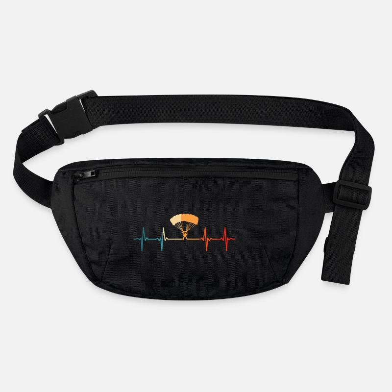 Retro Fallschirmspringer Herzschlag Skydiving Stanley/Stella recycelte Gürteltasche