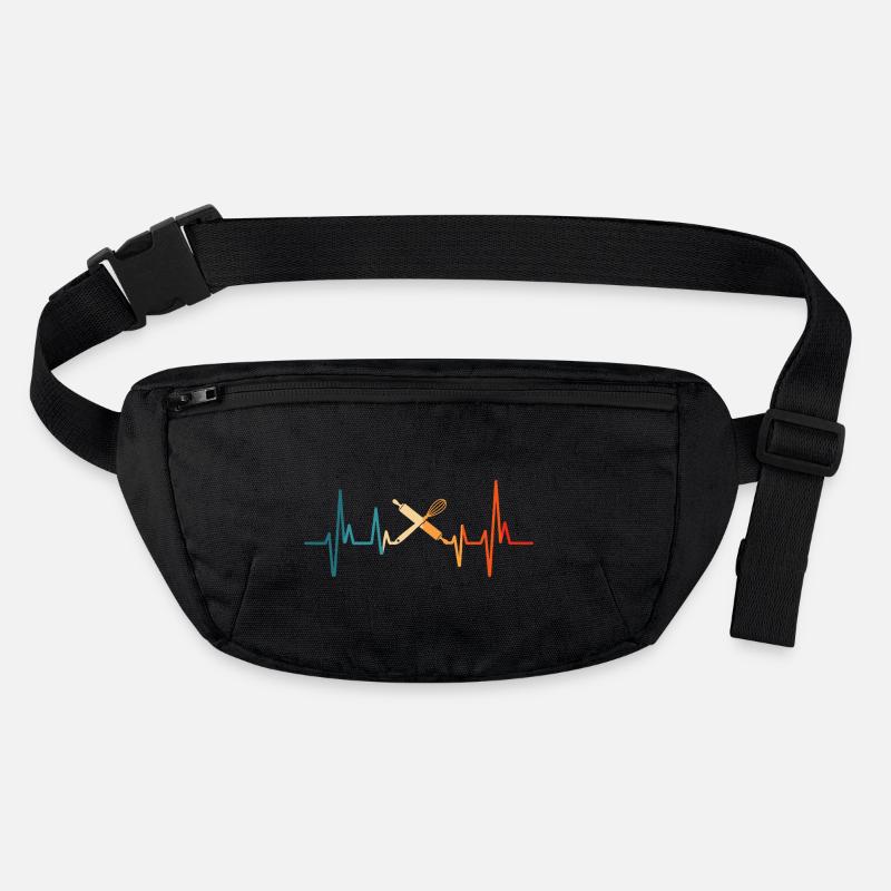 Baker Heartbeat Baking Baker Cake Cupcake Stanley/Stella recycled Hip Bag 