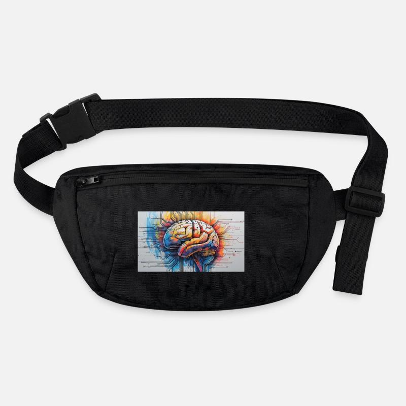 Artificial Brain Colored Circuit Stanley/Stella recycled Hip Bag 