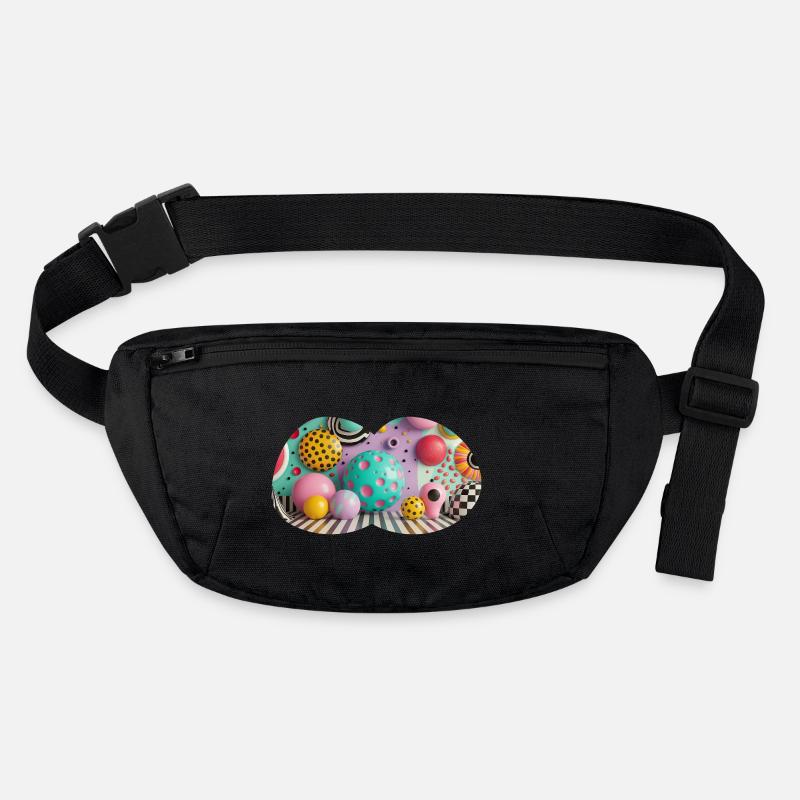Bunte 3D-Polka-Dot Kunstwelt Stanley/Stella recycelte Gürteltasche