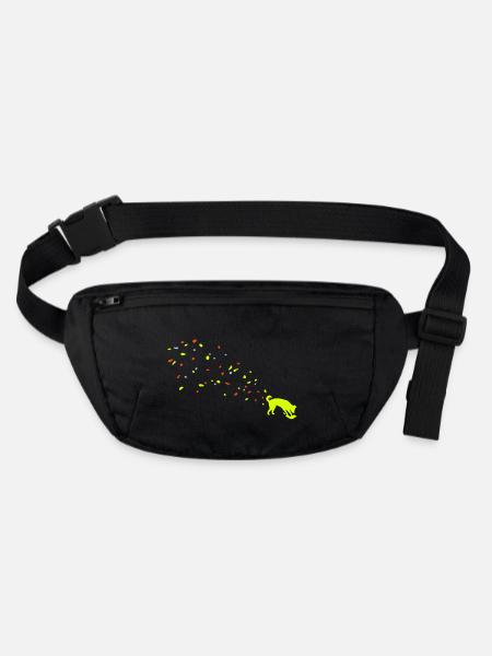 Hund Dreck - Stanley/Stella recycelte Gürteltasche - Schwarz - Vorne